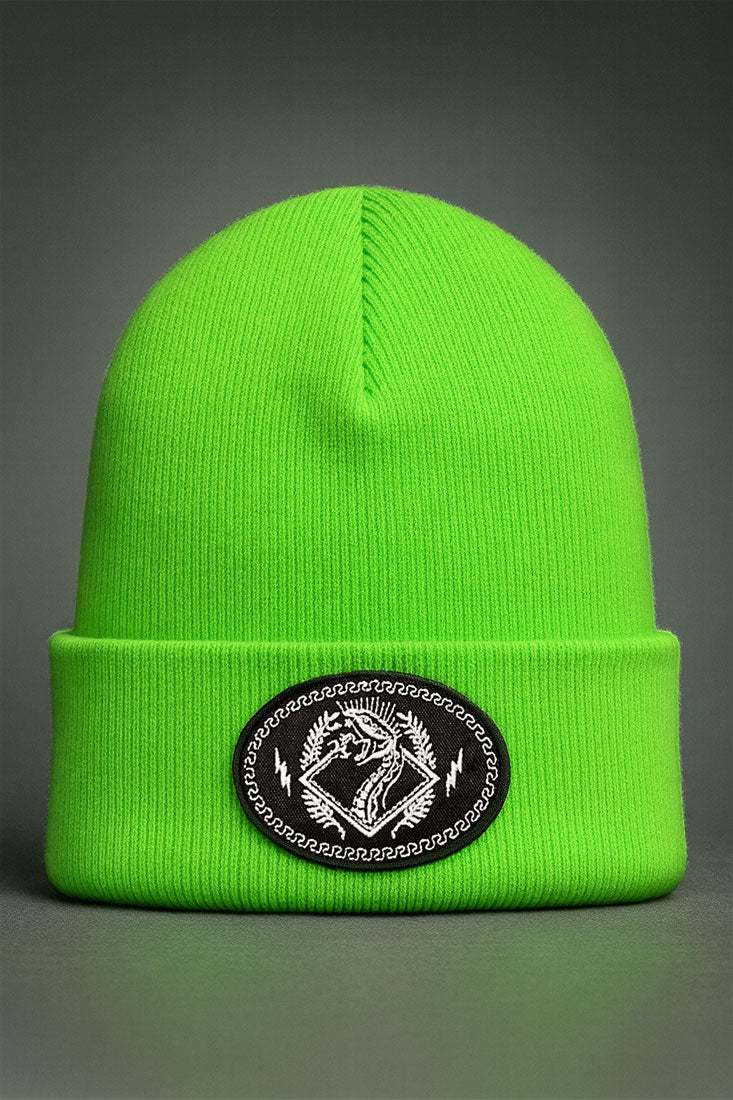 Snake Patch Rib Beanie - 6 colors