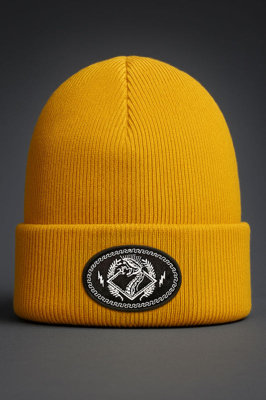 Snake Patch Rib Beanie - 6 colors